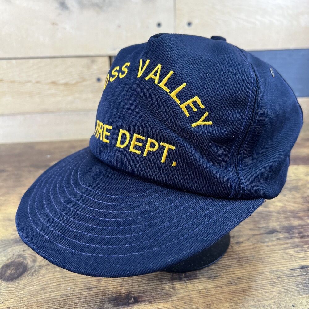 Vintage Ross Valley Fire Department Trucker SnapBack Adjustable Hat Baseball Cap